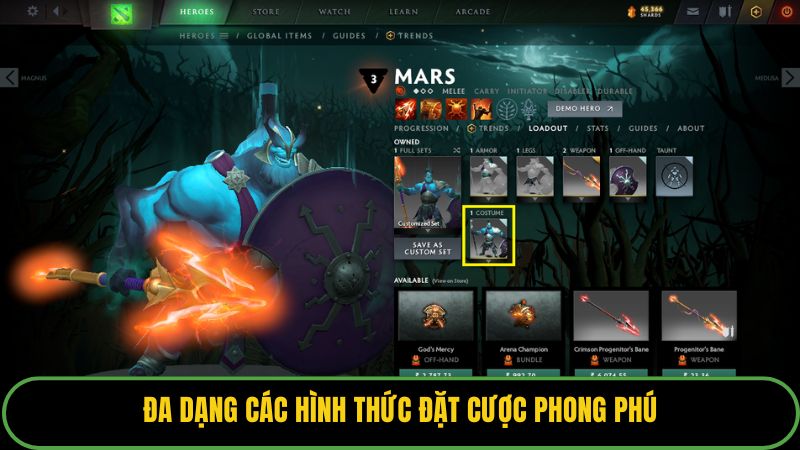 Đa dạng các hình thức đặt cược phong phú